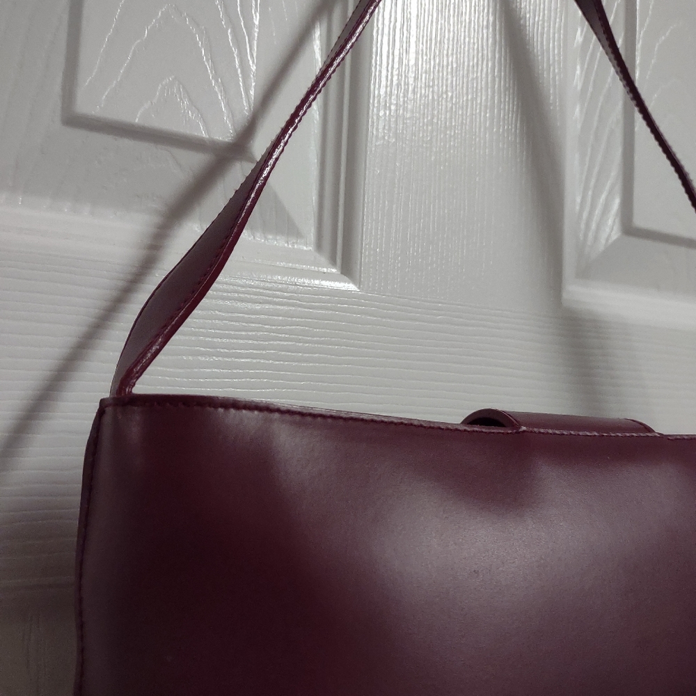 Furla Burgundy Leather Bag - Picture 12 of 14